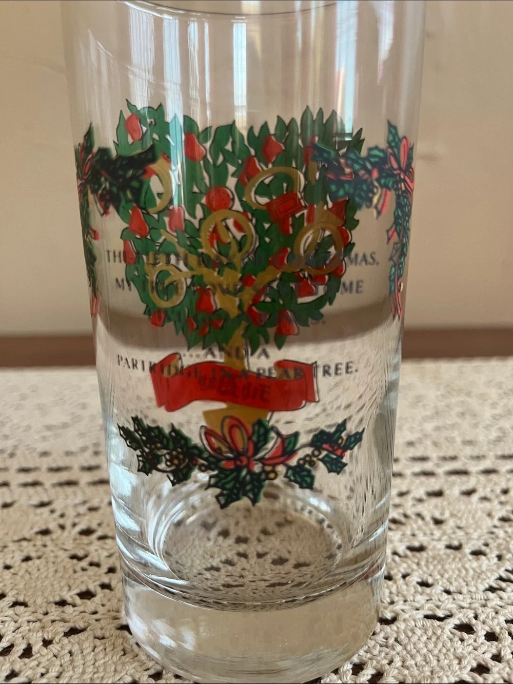 Set of 11 Decorative Holiday Glass Tumblers - Colorful Botanical Designs